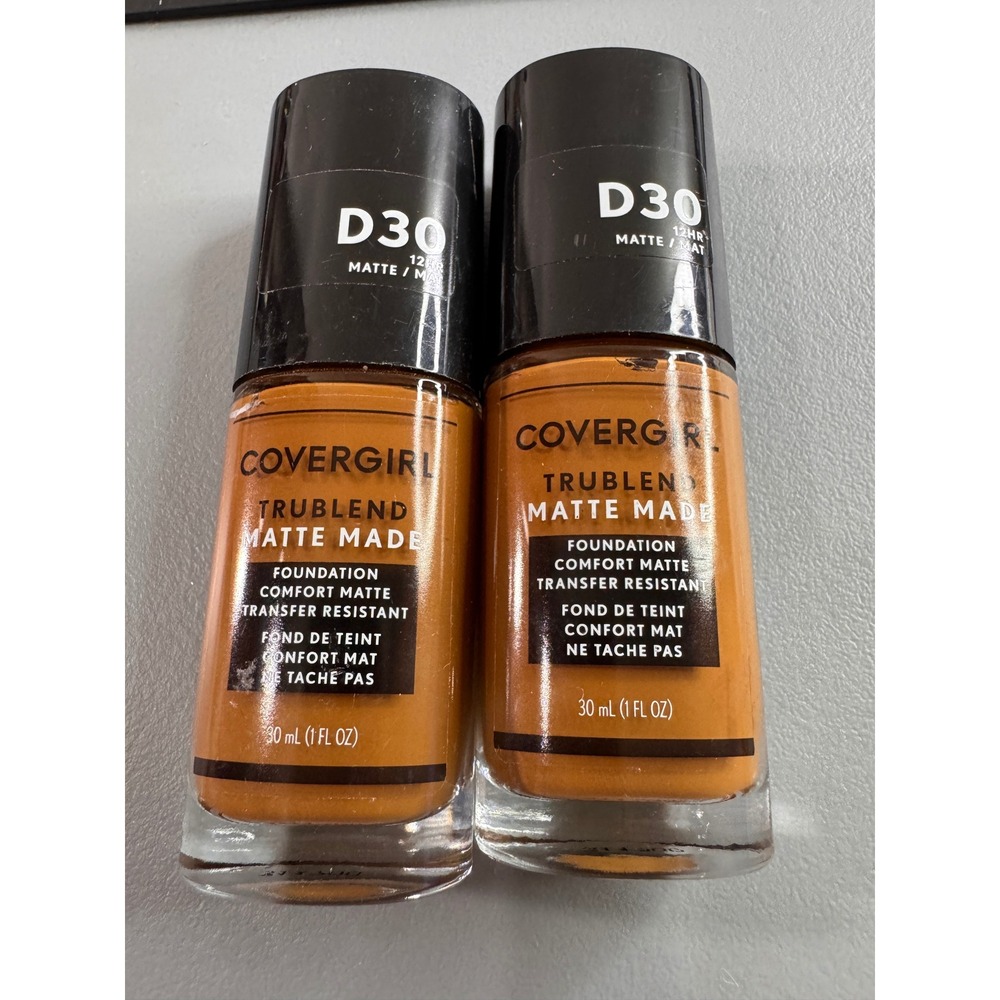 CoverGirl TruBlend Matte Made Foundation Women 1oz D30 Bronze Good 2pk Oil-Free